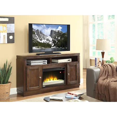 65 Inch Media Console with Electric Fireplace